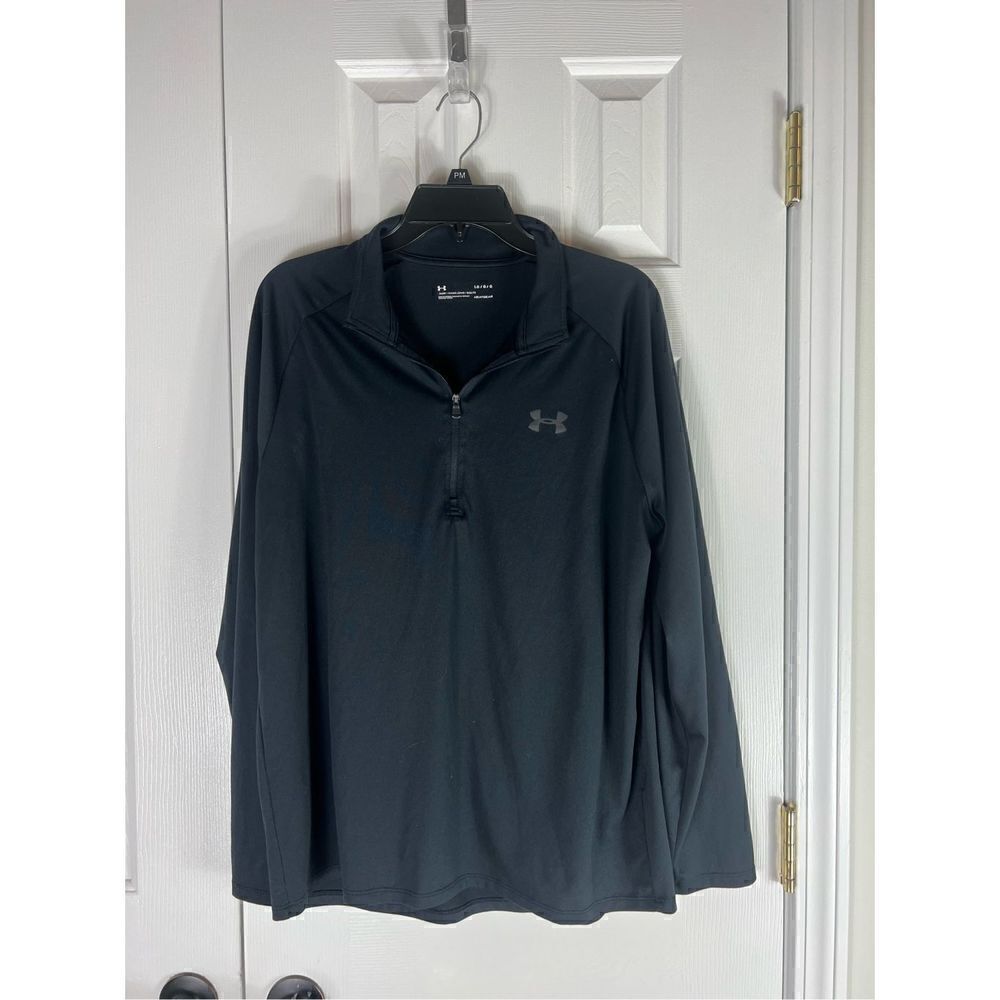 Under Armour Mens Black Heatgear Pullover Size Large